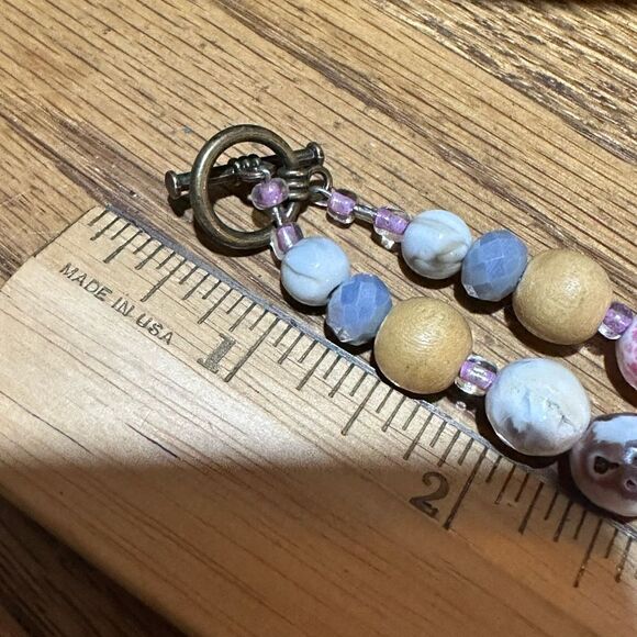 Genuine Multi Gemstone Handcrafted Necklace + Handcrafted Earrings - Picture 5 of 5